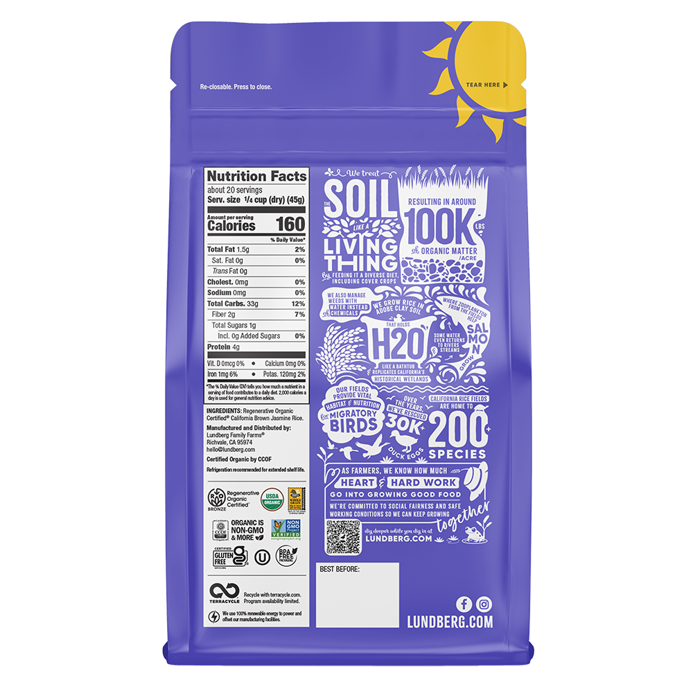 Organic Brown Jasmine Rice