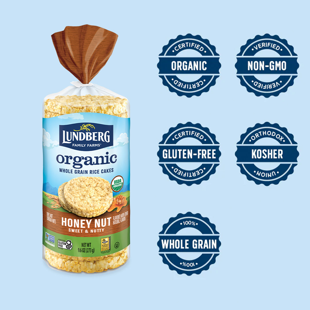 Organic Honey Nut Rice Cakes Products Lundberg Family Farms