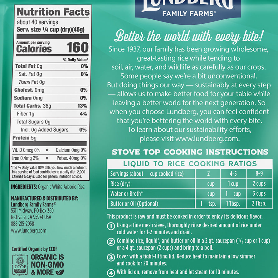 Organic White Arborio Rice