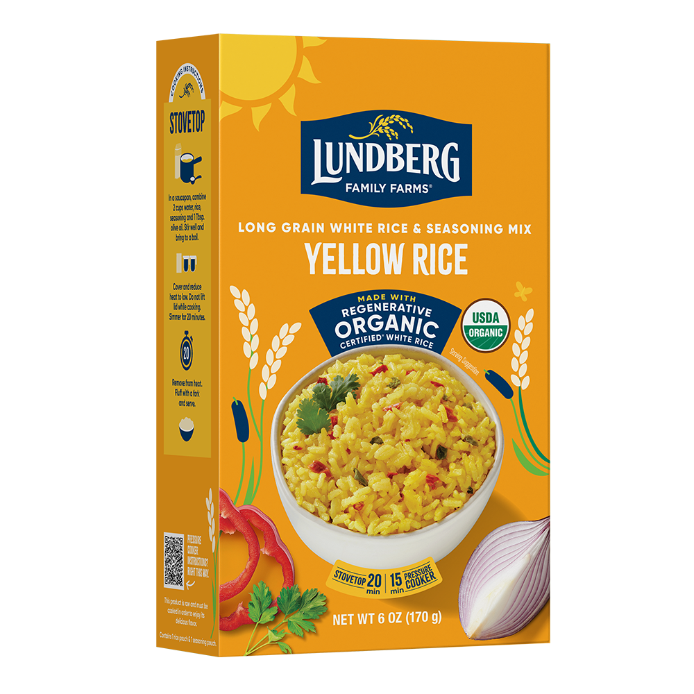 Lundberg Organic Whole Grain Rice Pilaf Yellow Rice Box
