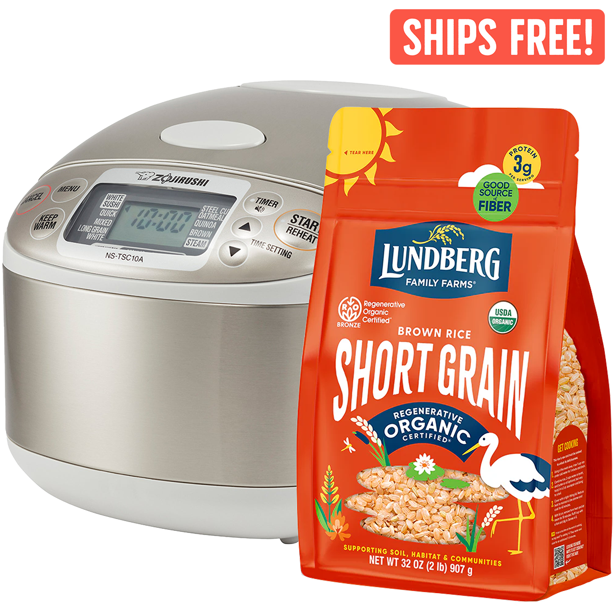 Lundberg x Zojirushi, Short Grain Brown Rice