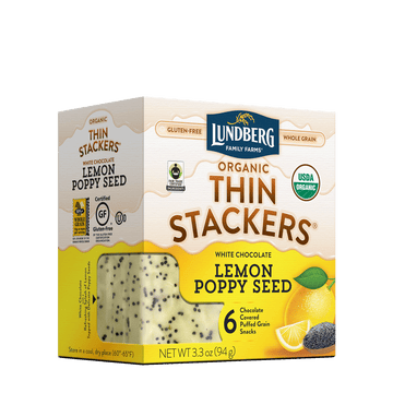 Organic Chocolate Thin Stackers® - Lemon Poppy Seed