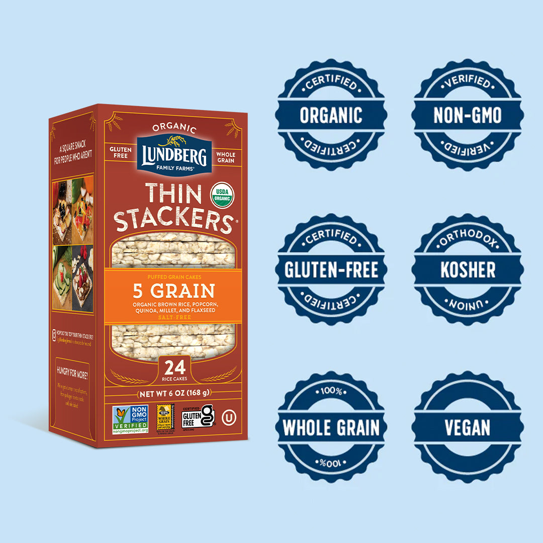 Organic Thin Stackers® - 5 Grain (salt-free)
