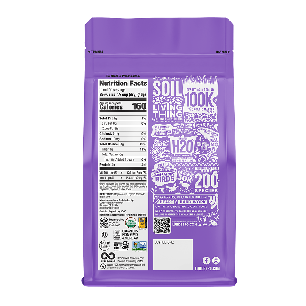 Organic Black Pearl Rice