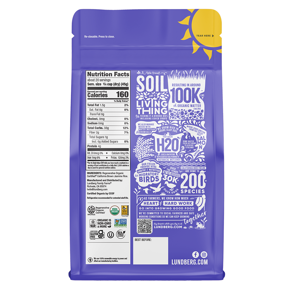 Organic Brown Jasmine Rice