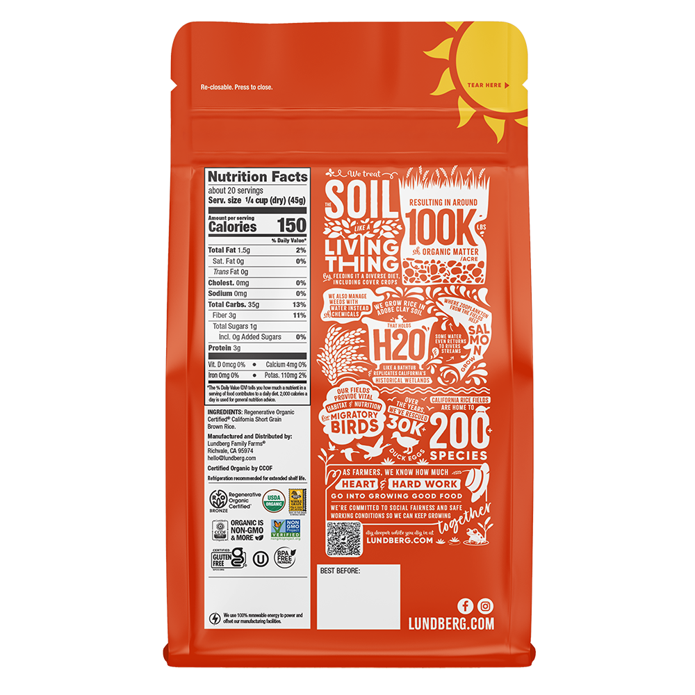 Organic Brown Short Grain Rice - Products | Lundberg Family Farms