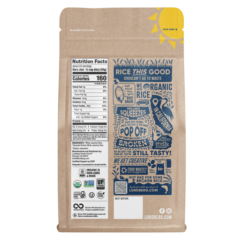 Upcycled Organic White Jasmine Rice