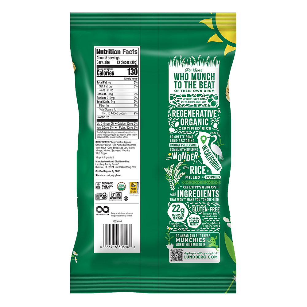 Organic Ginger Seaweed Rice Cake Minis