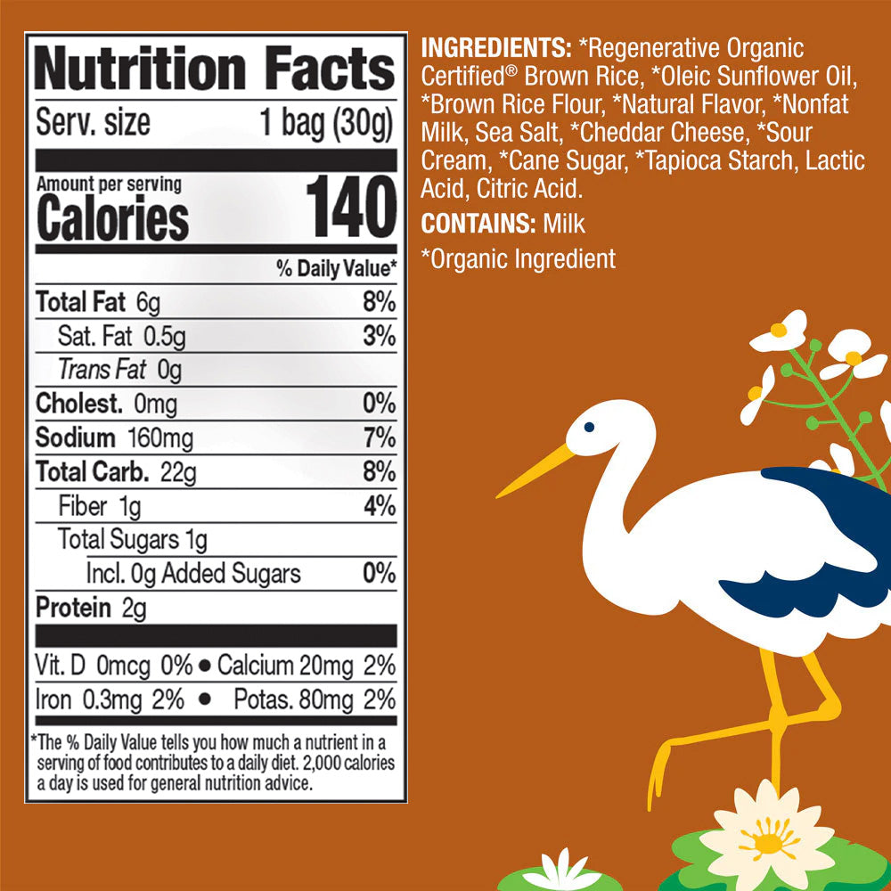 Organic White Cheddar Rice Cake Minis, Single-Serve