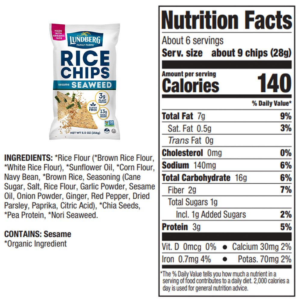 Sesame Seaweed Rice Chips