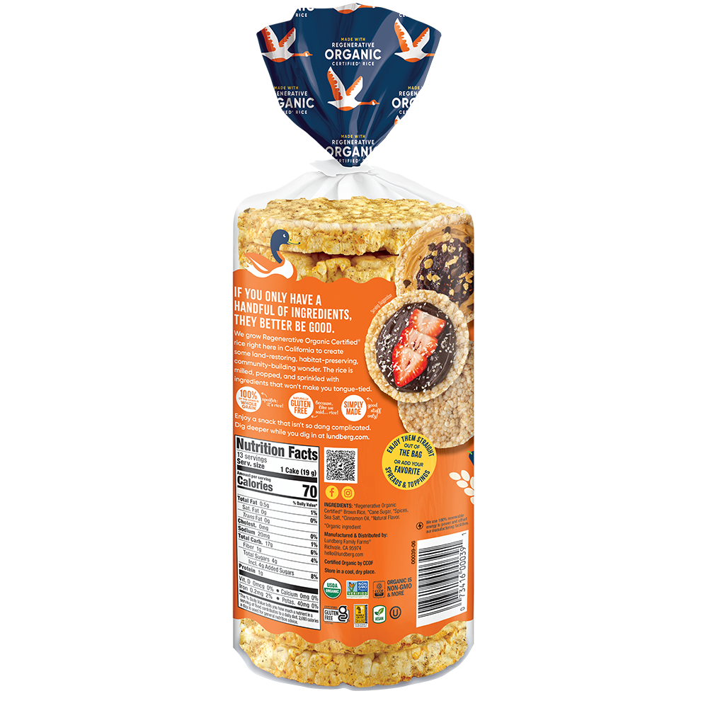 Organic Cinnamon Toast Rice Cakes