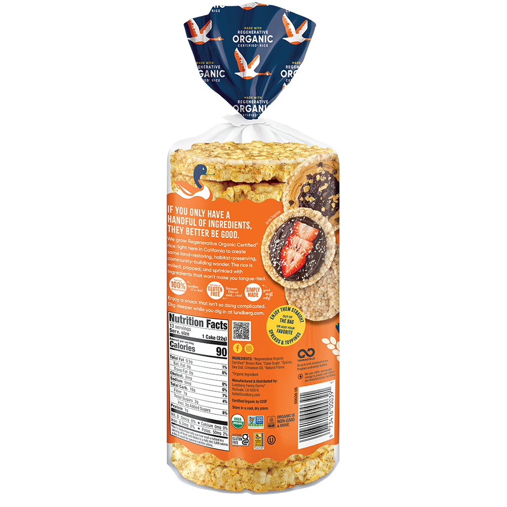 Organic Cinnamon Toast Rice Cakes