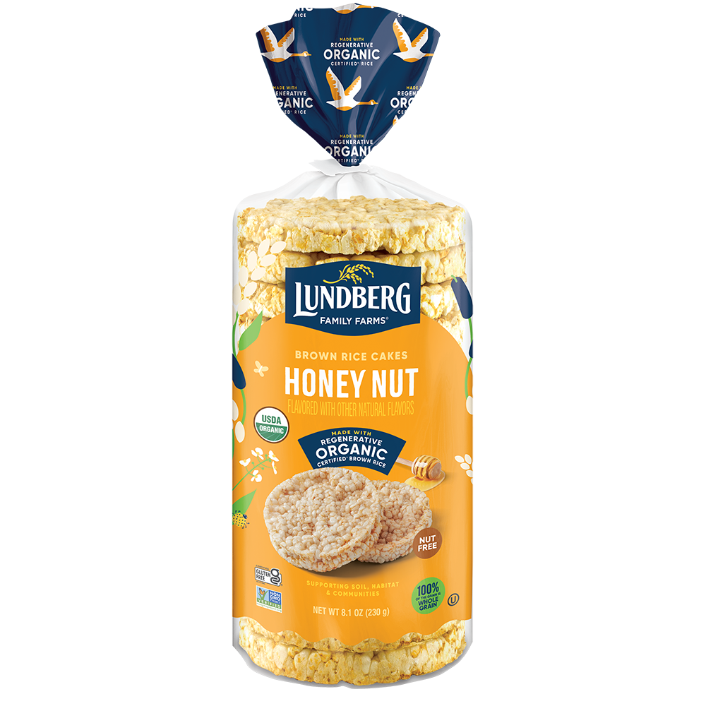 Organic Honey Nut Rice Cakes - Products | Lundberg Family Farms