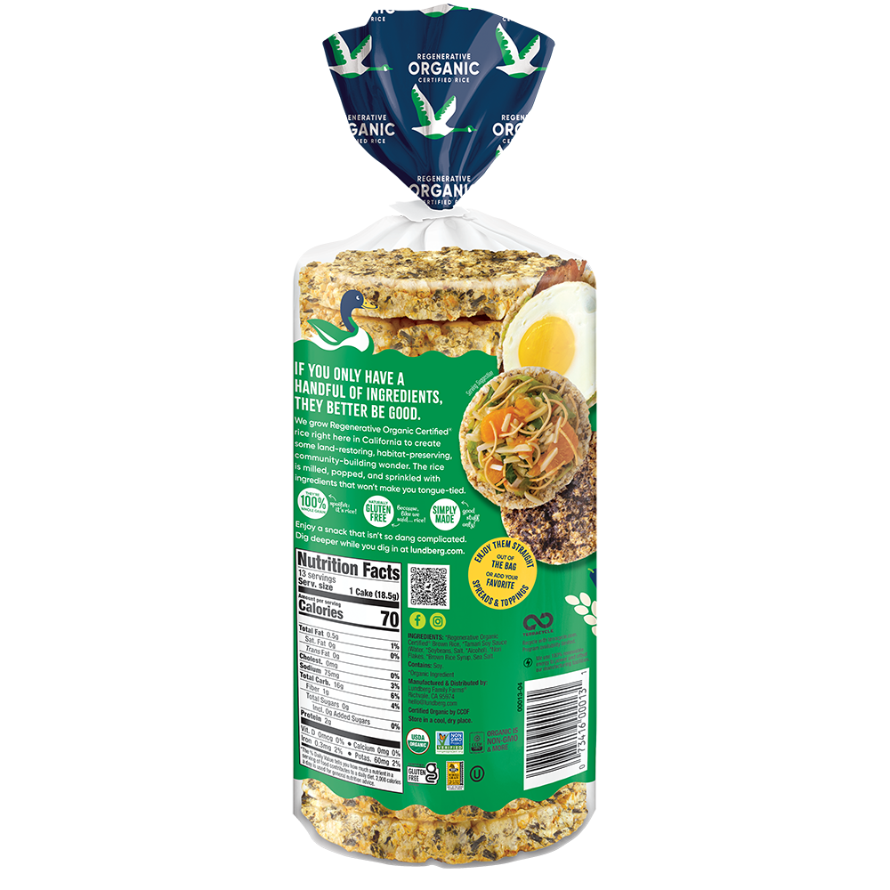 Organic Tamari With Seaweed Rice Cakes