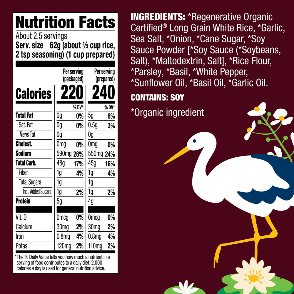 Organic Garlic & Basil Rice