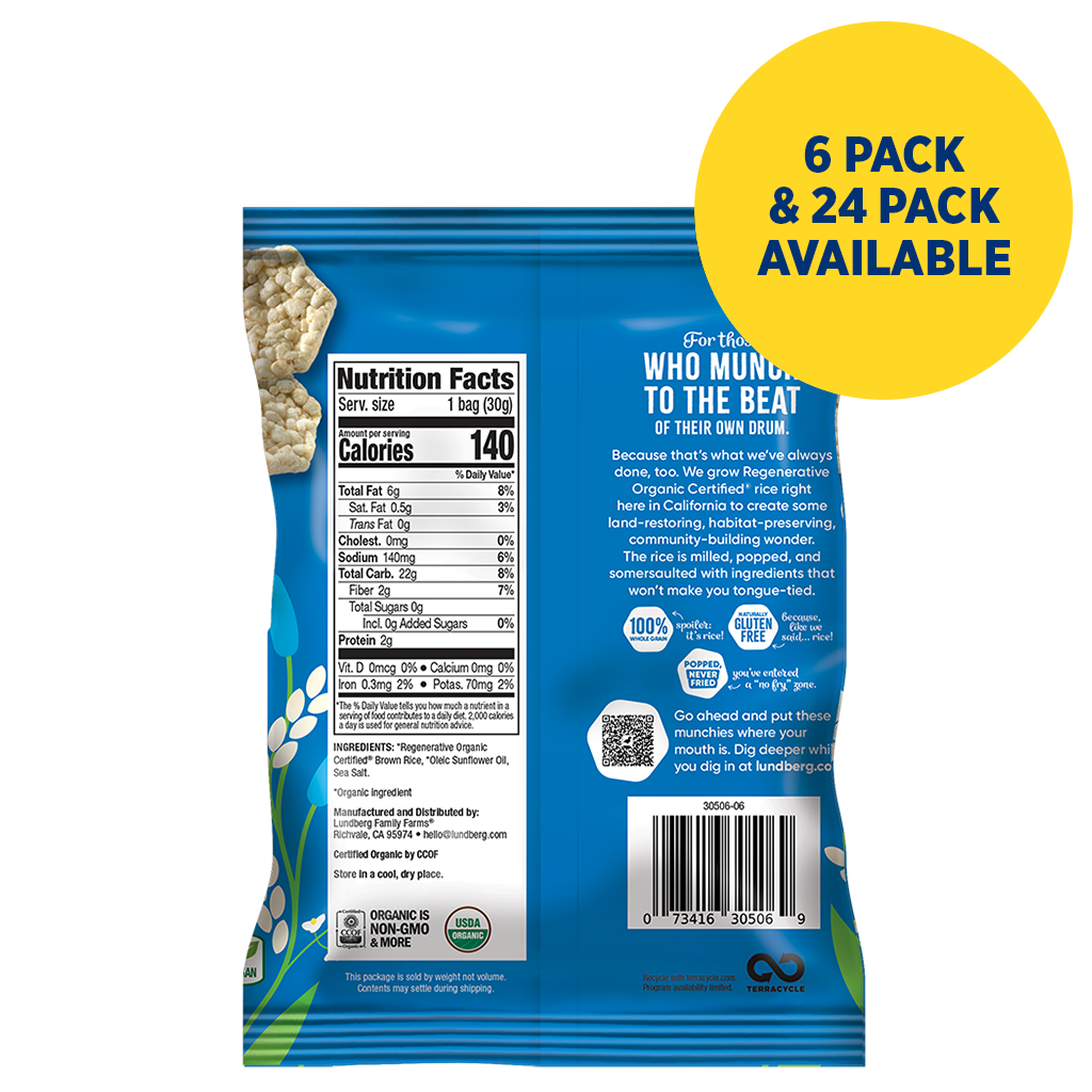 Organic Sea Salt Rice Cake Minis, Single-Serve