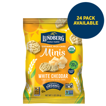 Organic White Cheddar Rice Cake Minis, Single-Serve