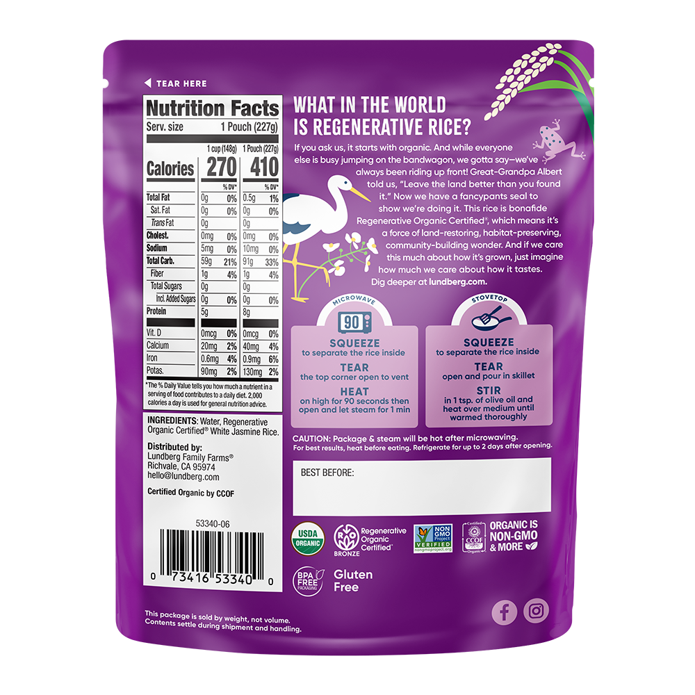 Regenerative Organic Certified® 90-Second Jasmine Rice