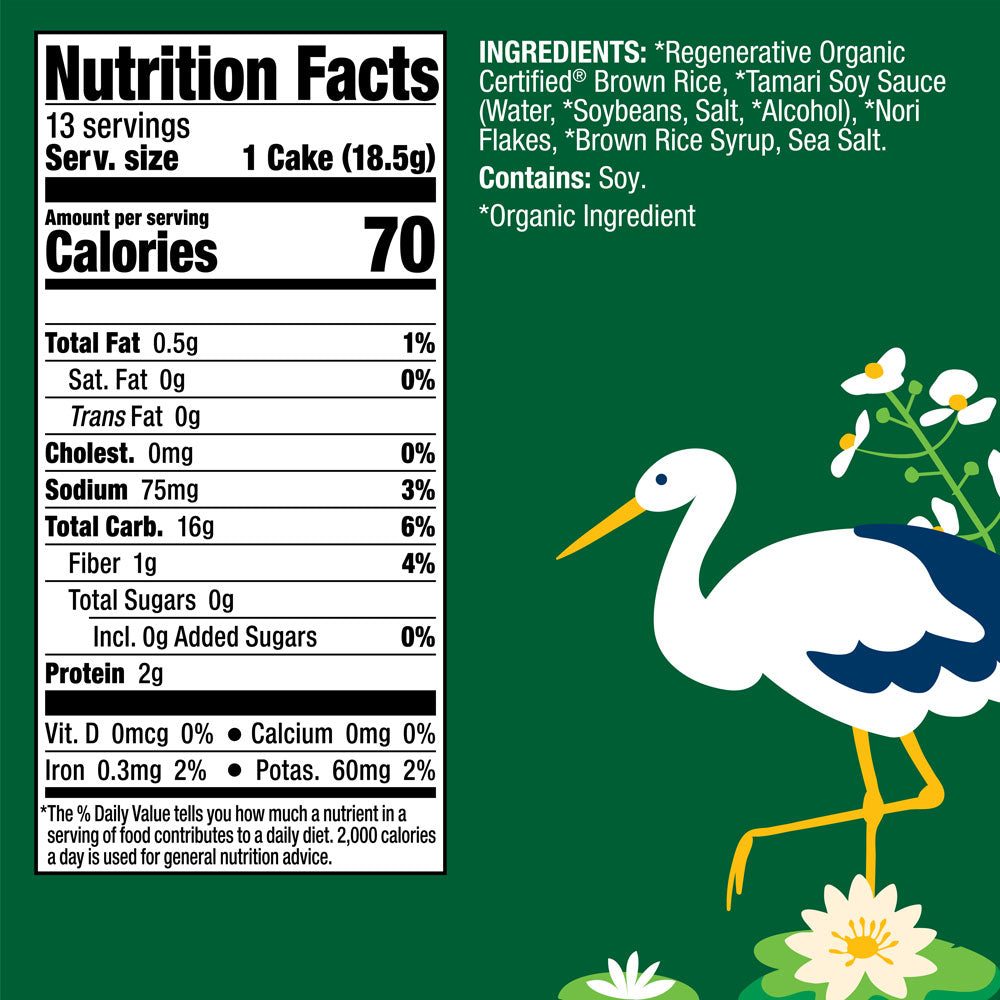 Organic Tamari With Seaweed Rice Cakes