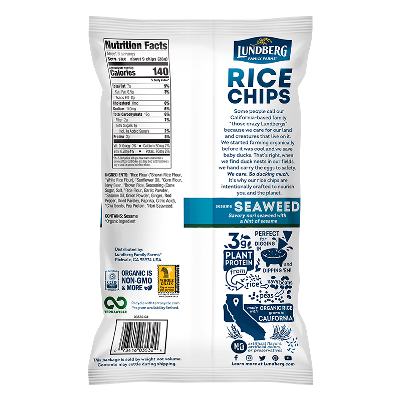 Sesame Seaweed Rice Chips