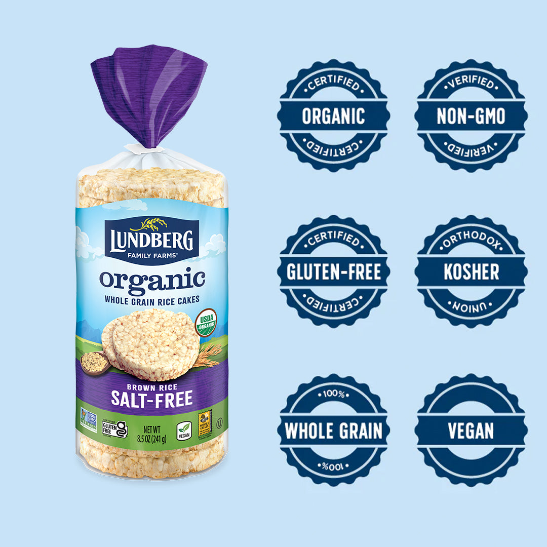 Organic Brown Rice Cakes SaltFree Products Lundberg Family Farms