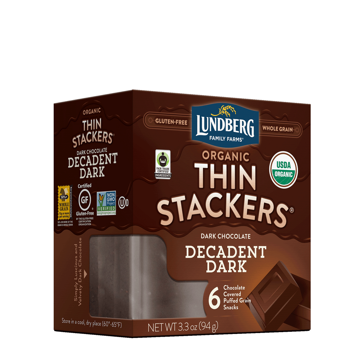 Organic Chocolate Thin Stackers® - Decadent Dark