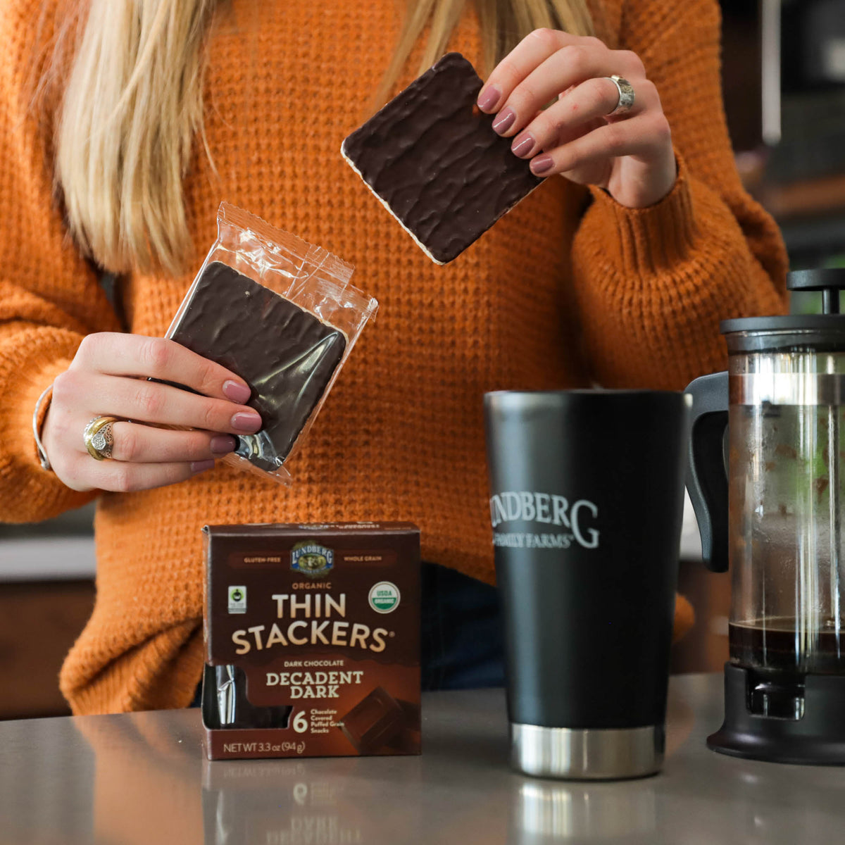 Organic Chocolate Thin Stackers® - Decadent Dark