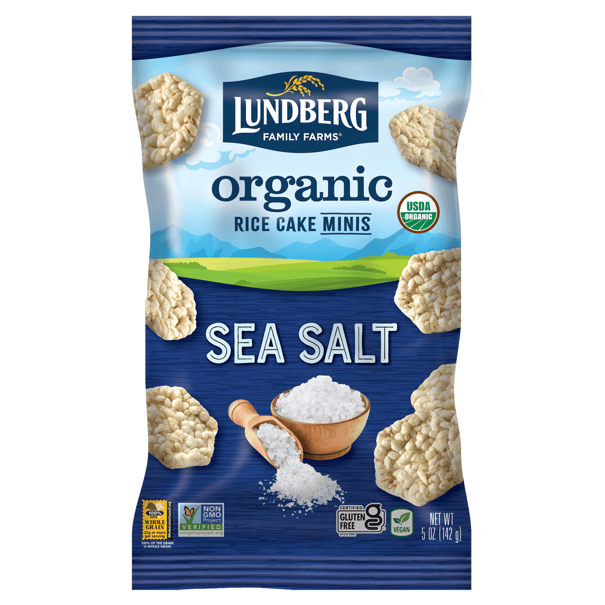 Organic Rice Cake Minis Sea Salt Products Lundberg Family Farms