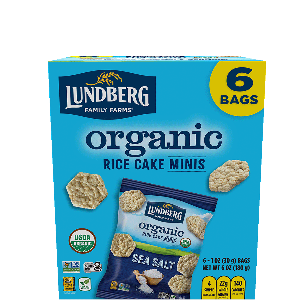 Organic Rice Cake Minis Sea Salt Products Lundberg Family Farms