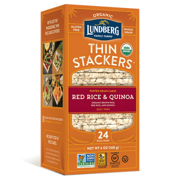Lundberg Family Farms Thin Stackers Rice Cakes, Organic, Brown Rice - 24 rice cakes, 6 oz